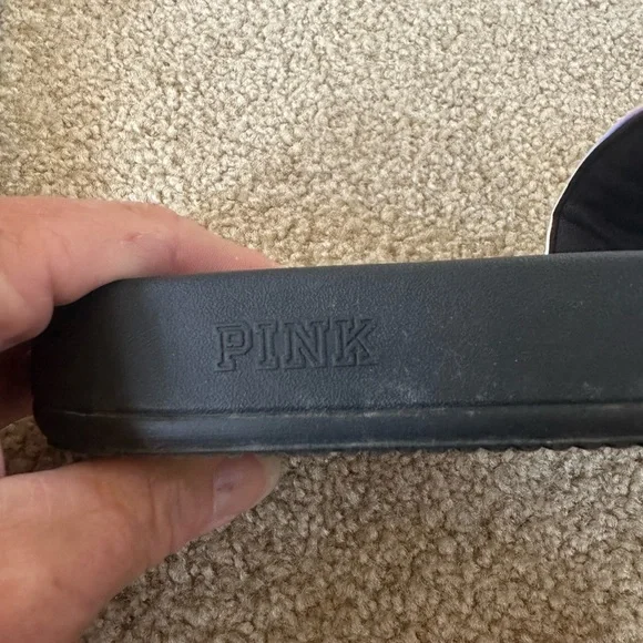 PINK Victoria's Secret Iridescent Black Sandals - Picture 6 of 6